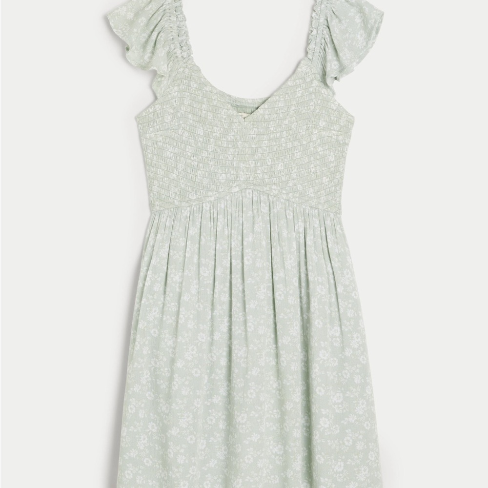 Hollister Flutter Sleeve Smocked Skort Dress